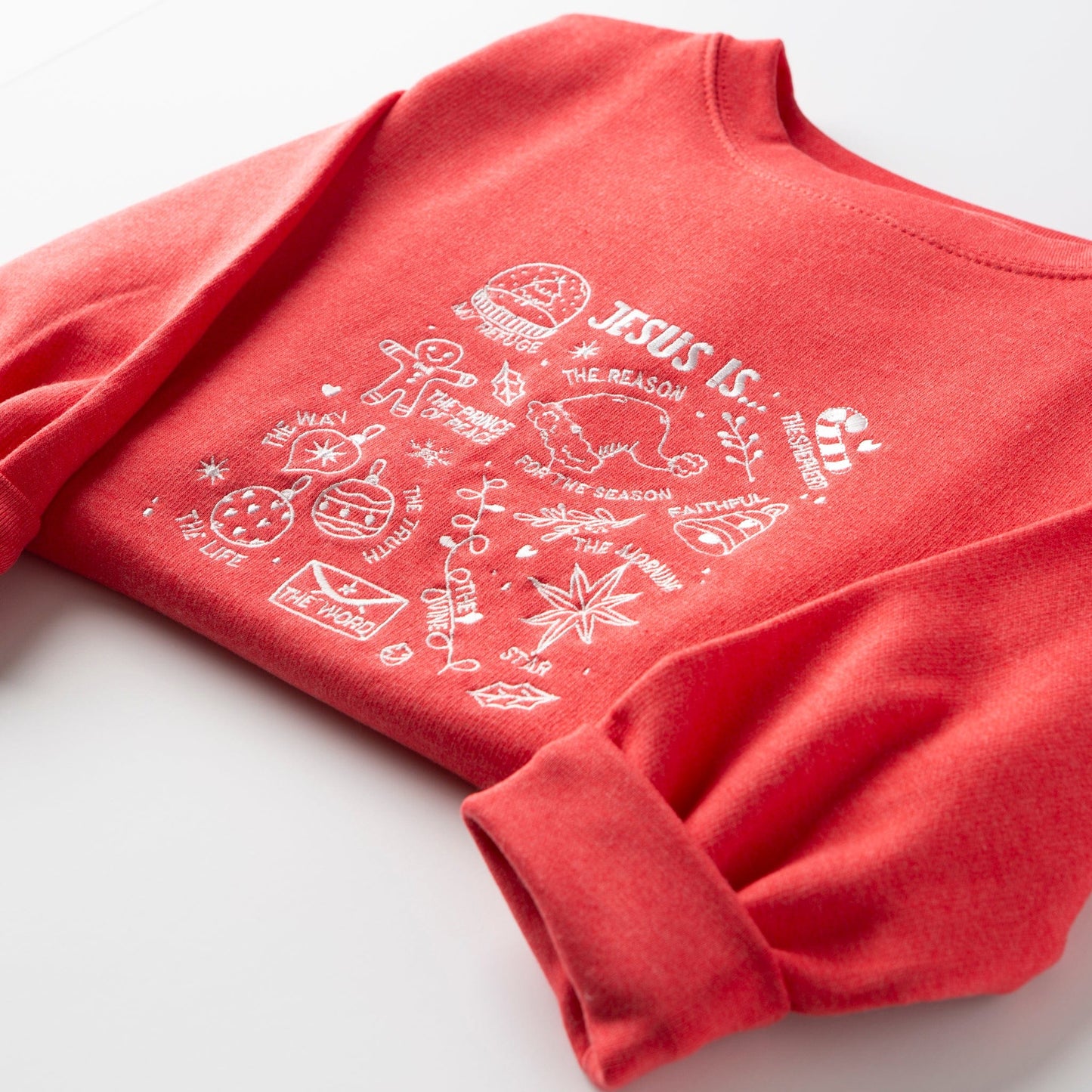 Embroidered Jesus Is Sweatshirt - 15