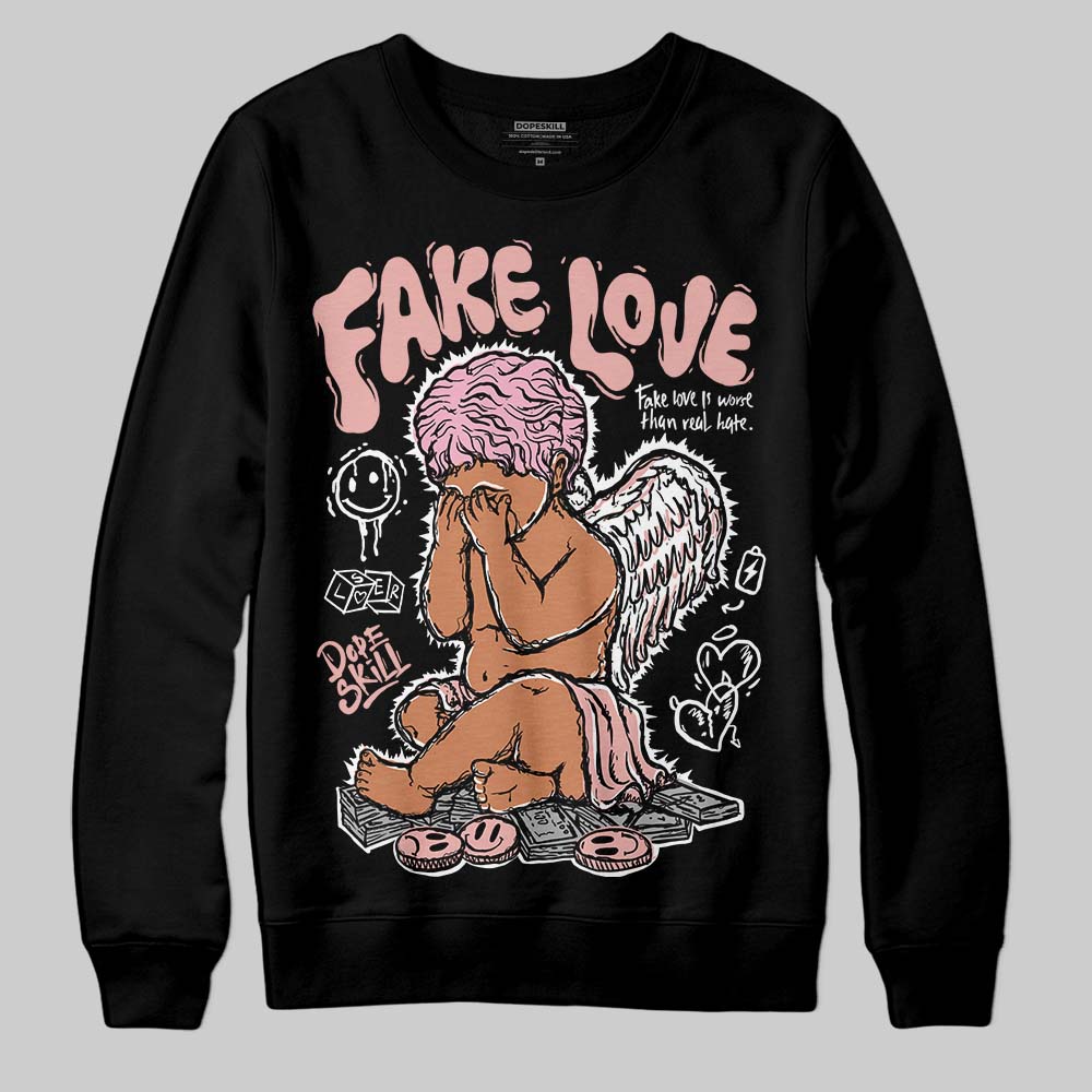 Rust Pink 1s 2025 DopeSkill Sweatshirt False Love Graphic