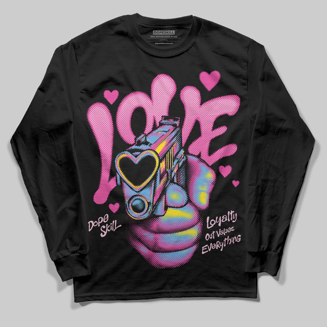 Triple Pink Dunk DopeSkill Long Sleeve T-Shirt Love Shot Graphic