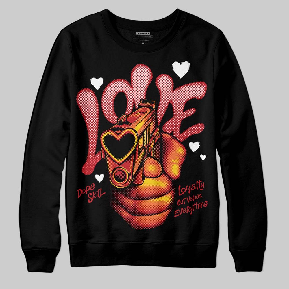 Bred 11s DopeSkill Sweatshirt Love Shot Graphic
