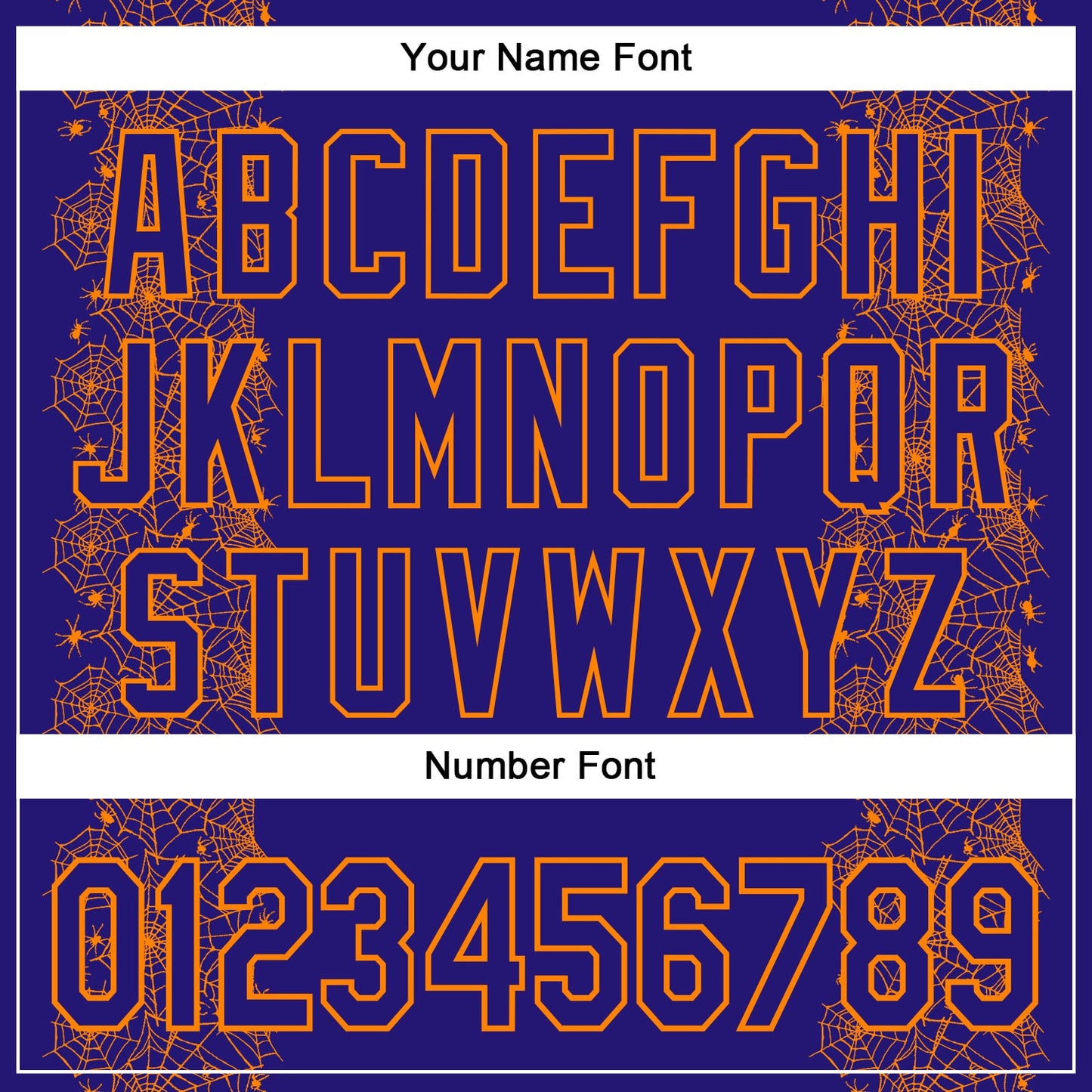 Custom Dark Purple Bay Orange 3D Halloween Spider Net Party Costume Ideas Authentic Baseball Jersey