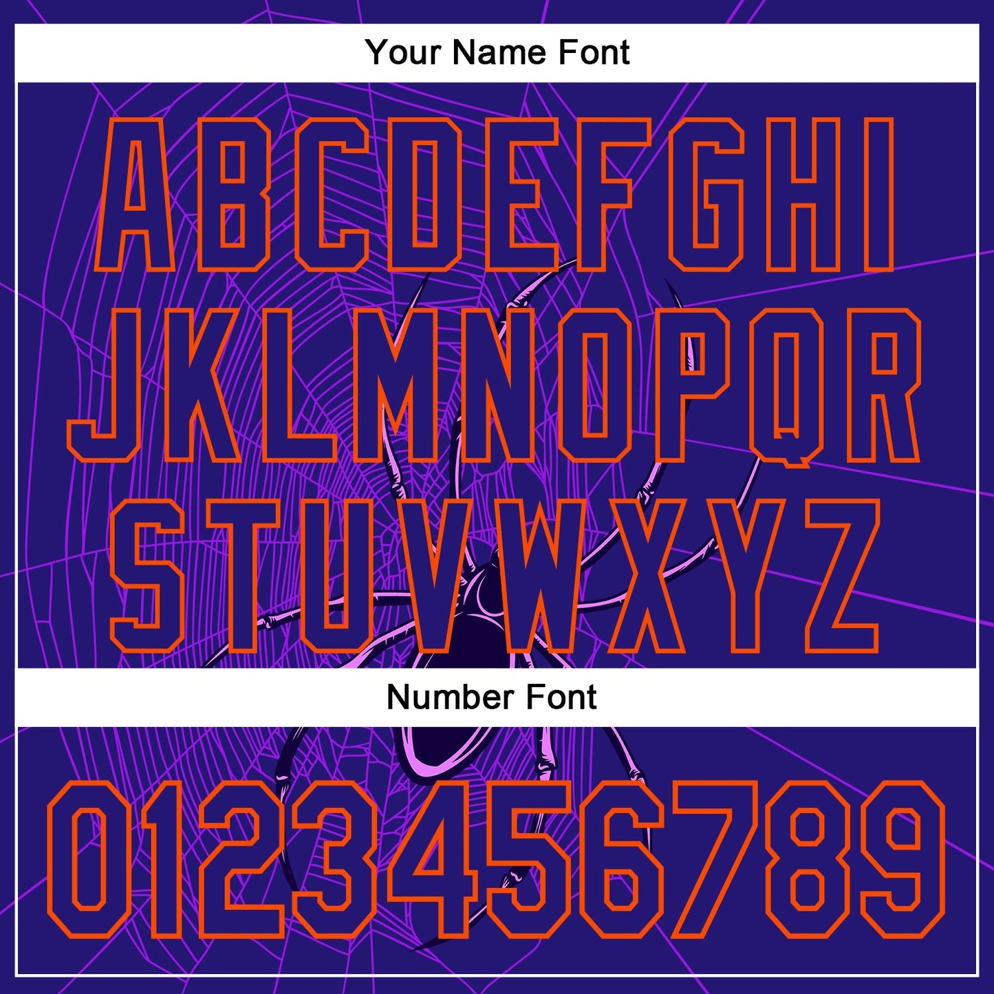 Custom Dark Purple Orange 3D Halloween Spider Net Party Costume Ideas Authentic Baseball Jersey