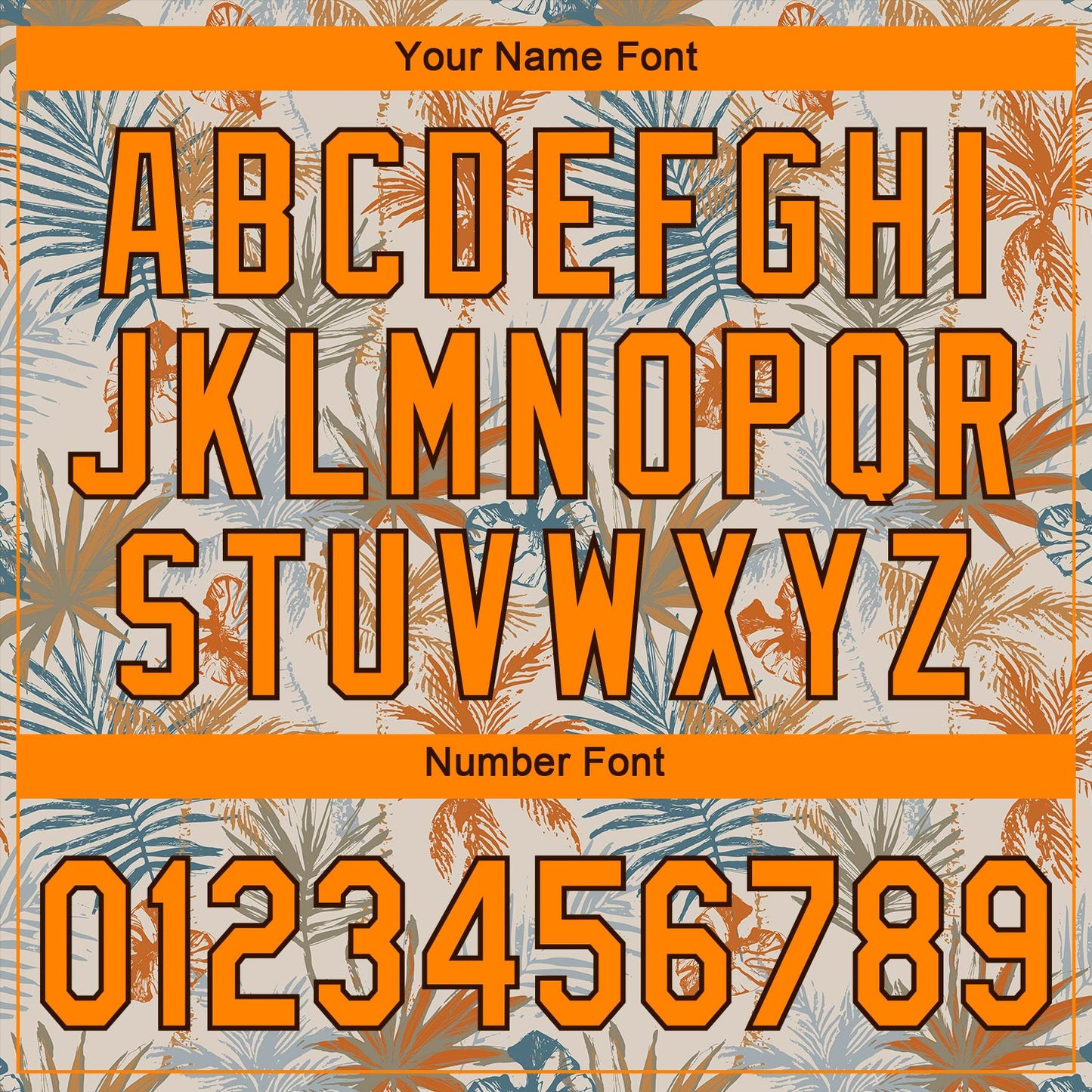 Custom Cream Bay Orange-Brown 3D Pattern Design Hawaii Palm Leaves Authentic Baseball Jersey