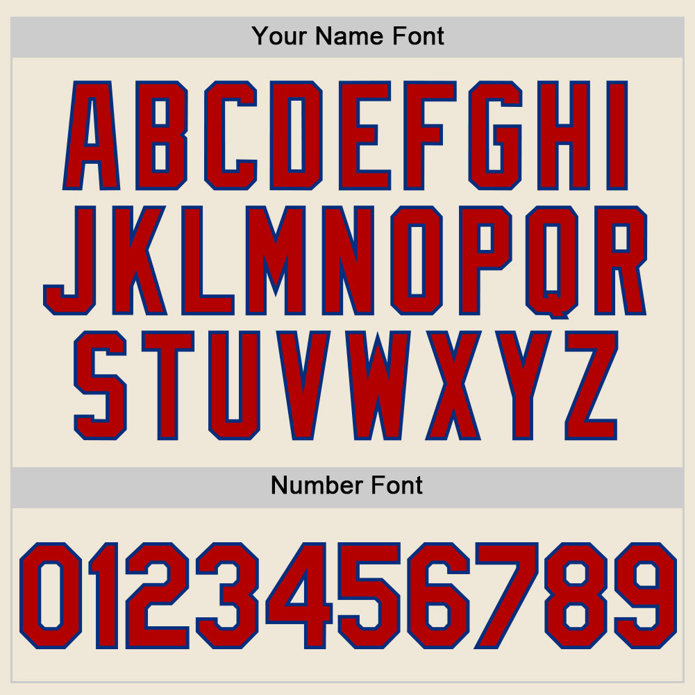 Custom Cream Red-Royal Line Authentic Baseball Jersey