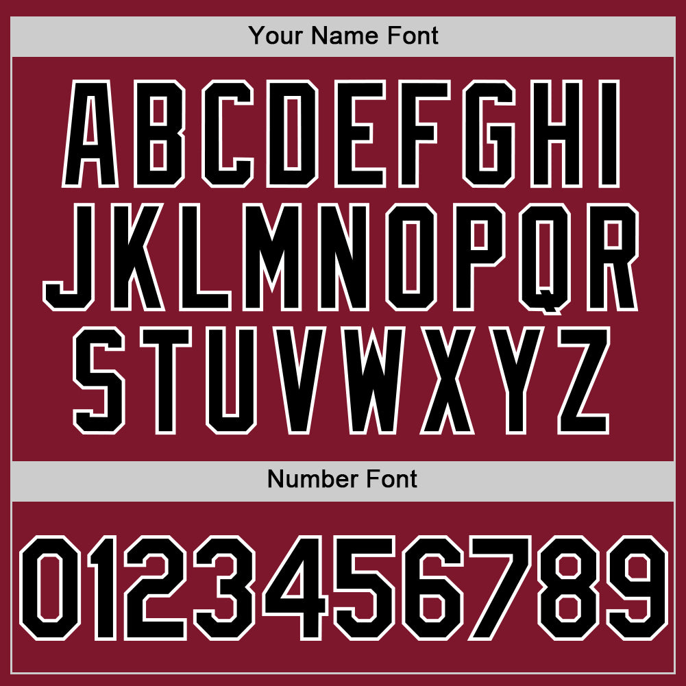 Custom Crimson Black-White Line Authentic Baseball Jersey