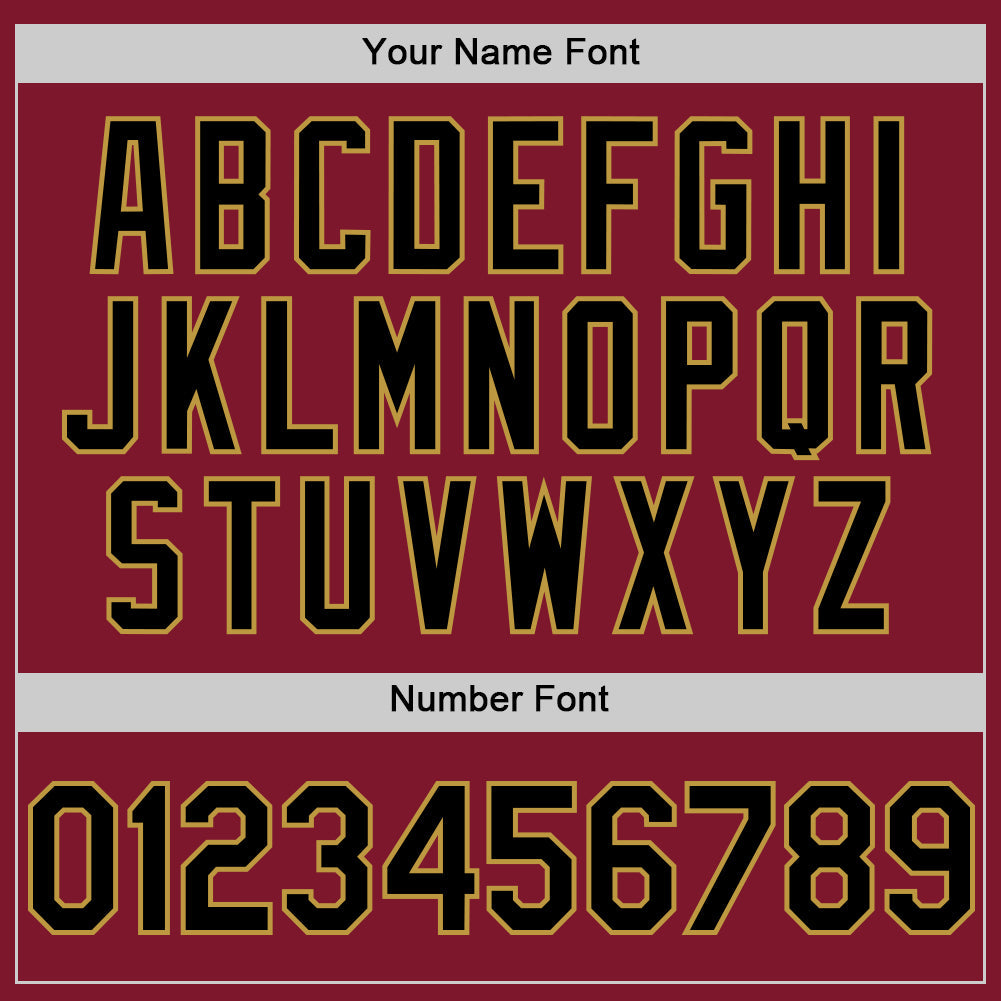 Custom Crimson Black-Old Gold Line Authentic Baseball Jersey