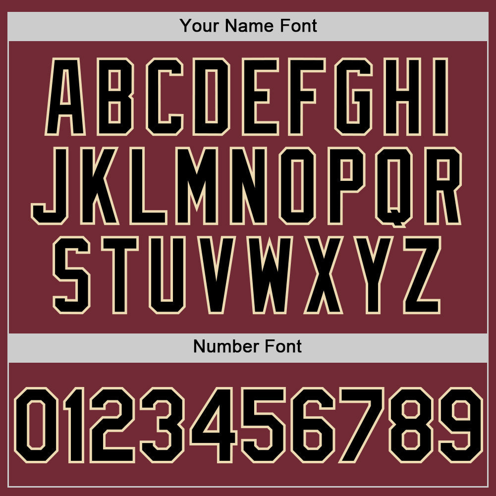 Custom Burgundy Black-Cream Line Authentic Baseball Jersey