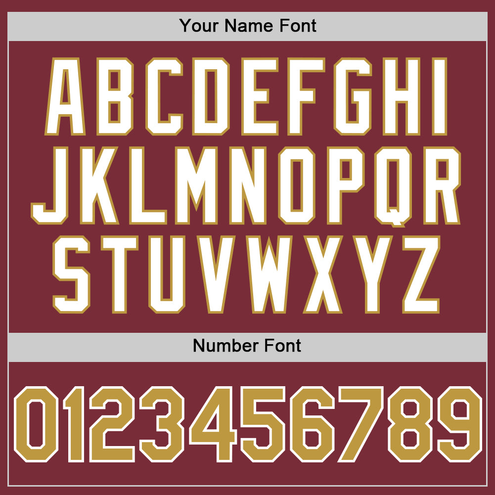 Custom Burgundy Old Gold-White 3D Pattern Design Gradient Style Twinkle Star Authentic Baseball Jersey