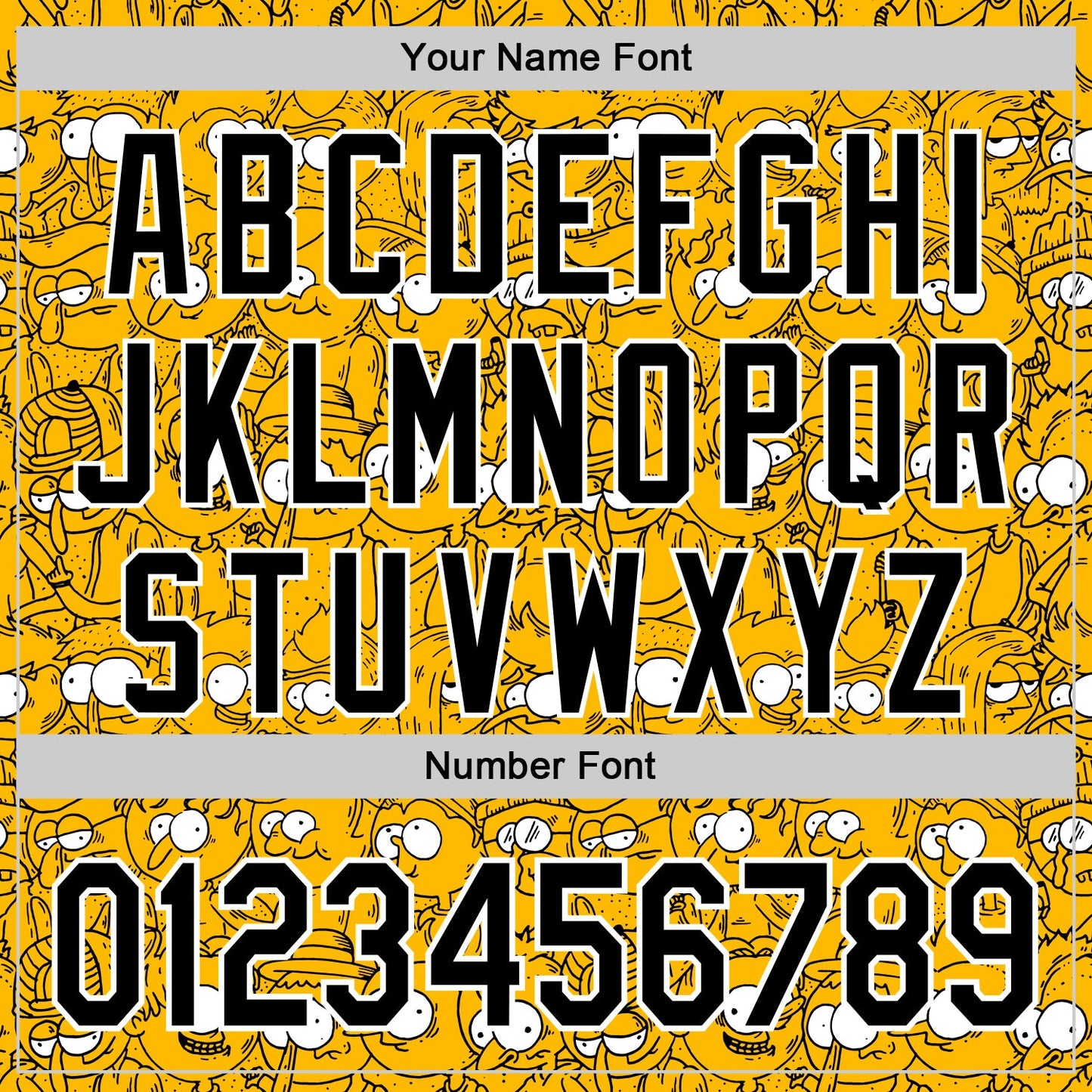 Custom Gold Black-White 3D Pattern Design Funny Cartoon People Authentic Baseball Jersey