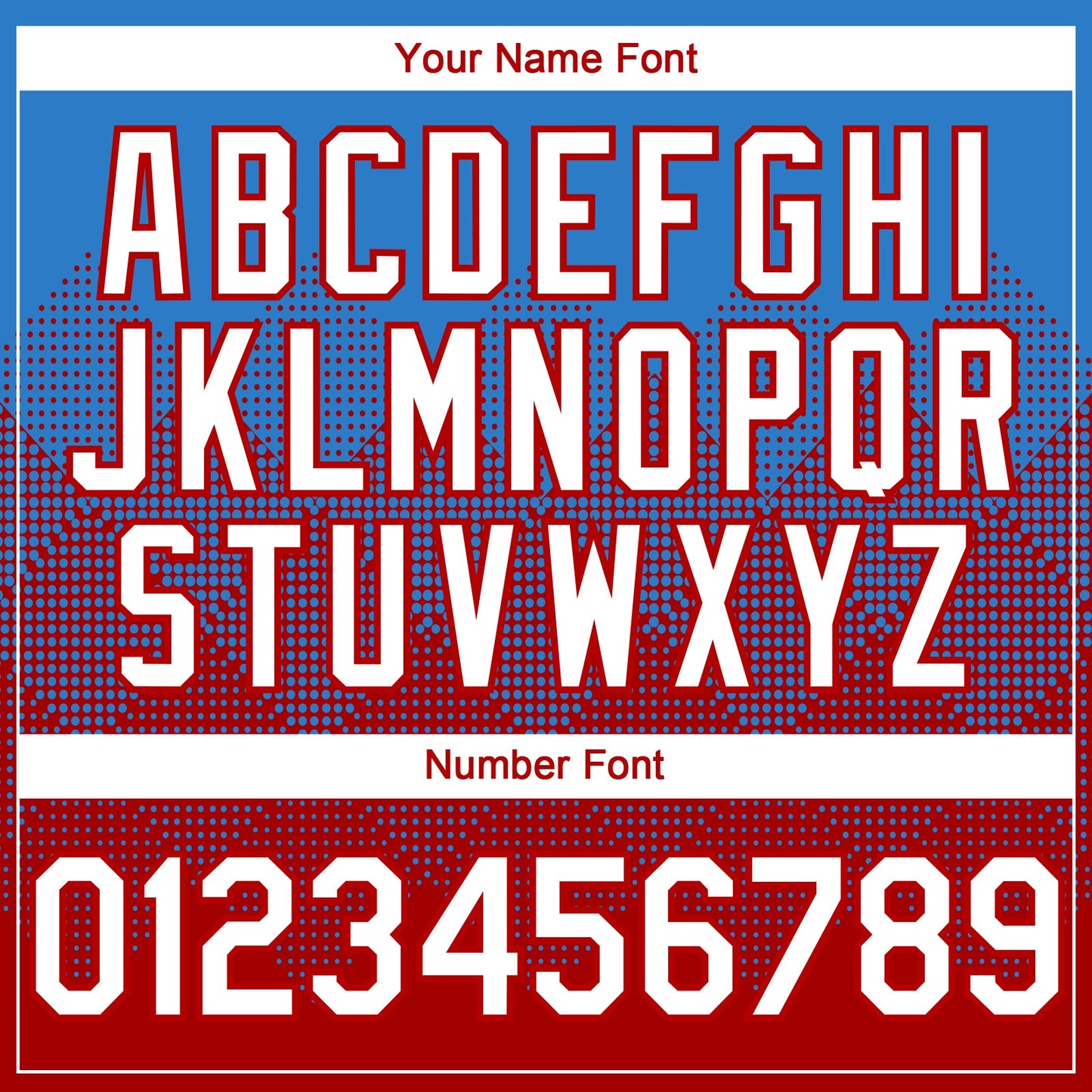 Custom Electric Blue White-Red 3D Gradient Square Shape Authentic Baseball Jersey