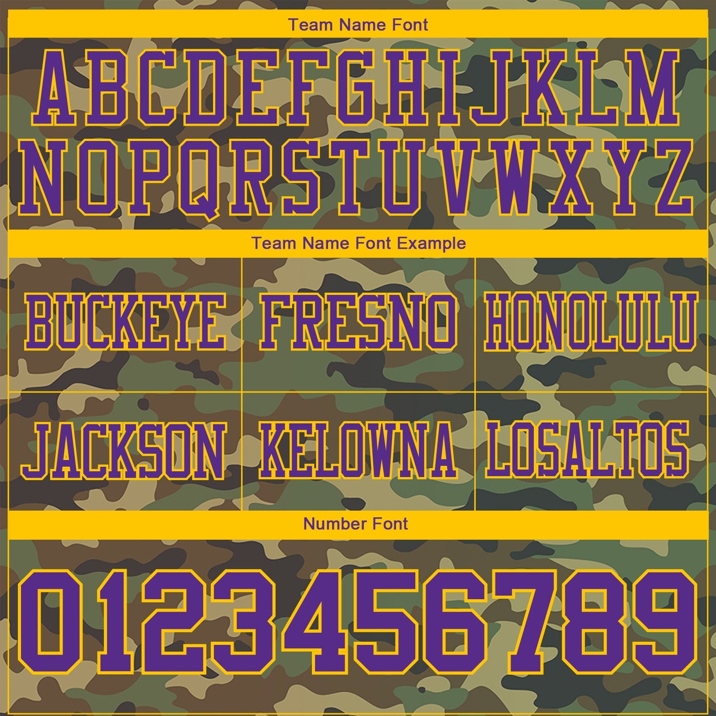 Custom Camo Purple-Yellow 3D Pattern Salute To Service Authentic Football Jersey