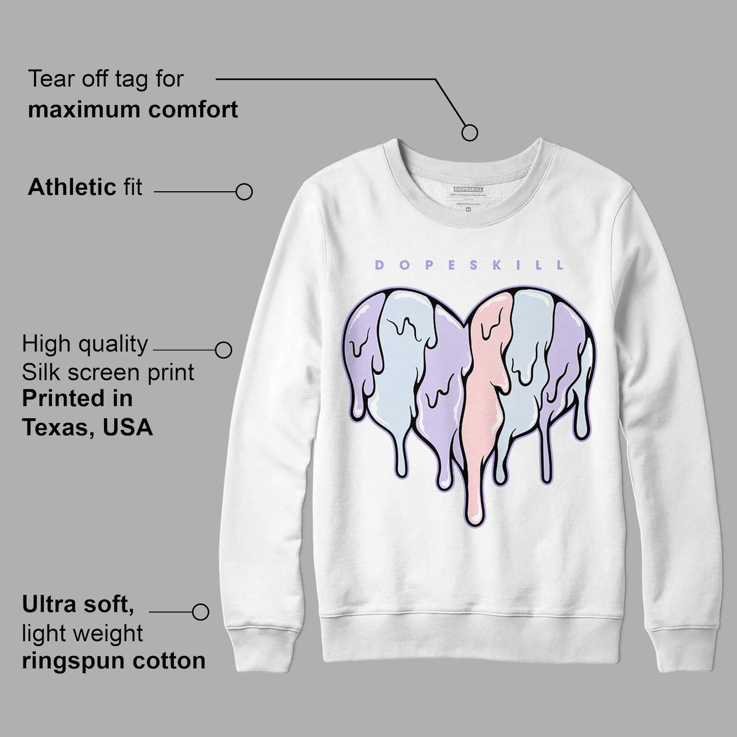 Easter Dunk Low DopeSkill Sweatshirt Slime Drip Heart Graphic