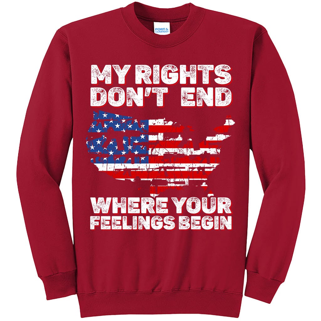 My Rights Don't End Where Your Feelings Begin Patriotic T-Shirt (O)