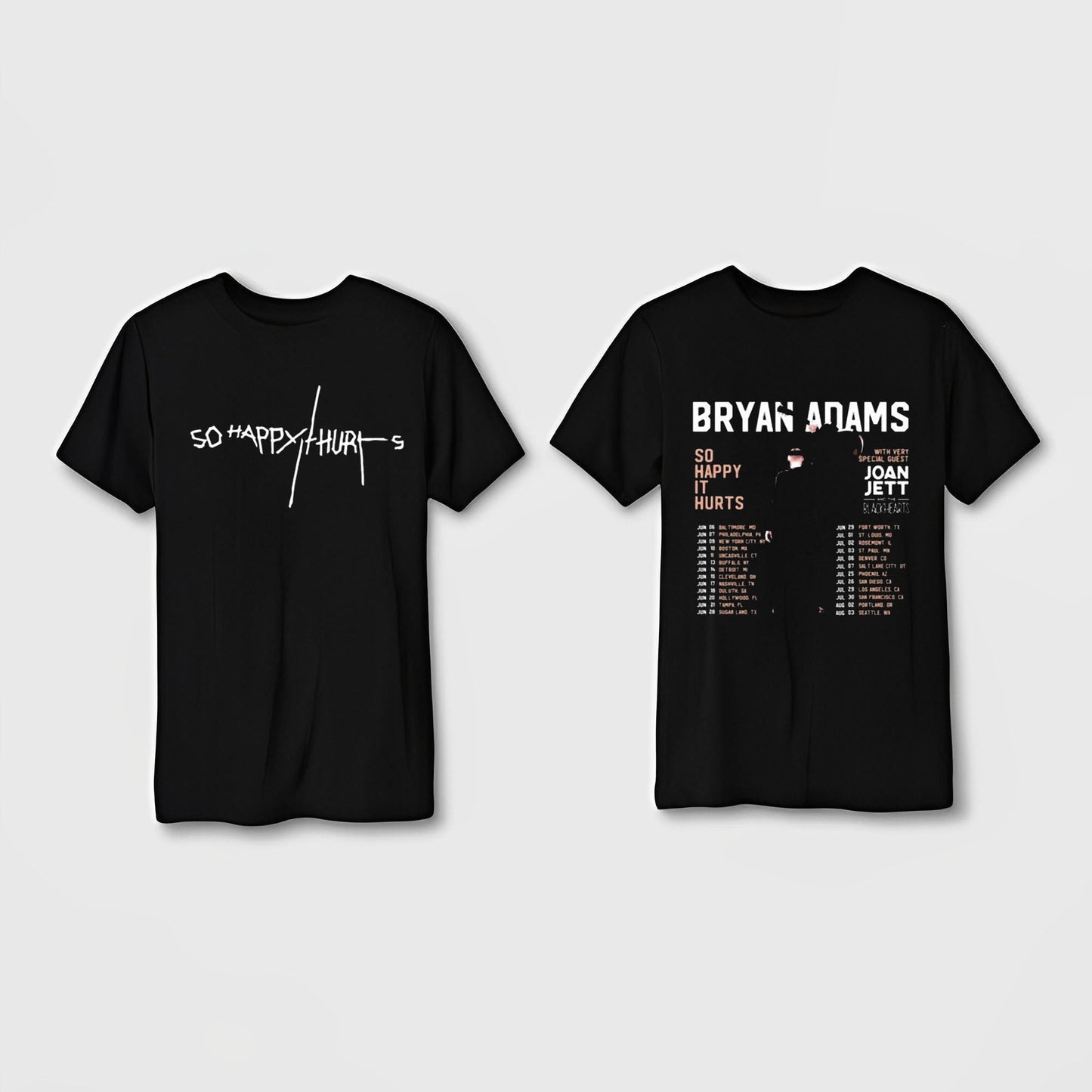 Bryan Adams Tour 2023 T-Shirt, So Happy Hurts Tour Shirt