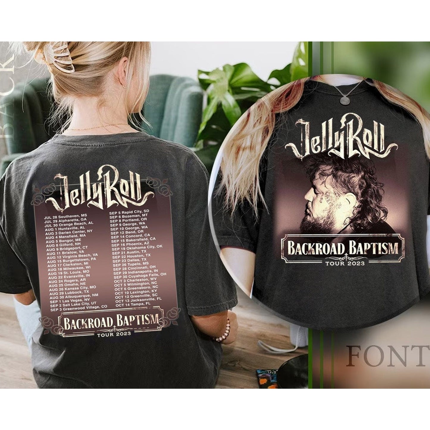 Jelly Roll World Tour 2023 Tshirt