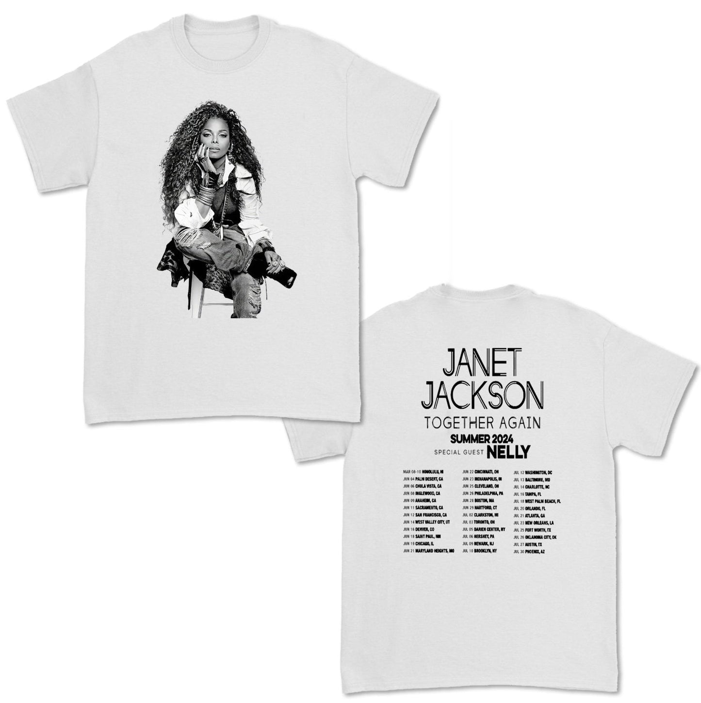Janet Jackson Tour 2024 Shirt, Together Again Tour Concert Shirt