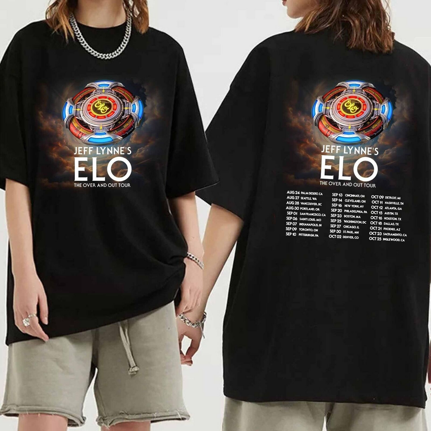 Jeff Lynne s ELO - The Over and Out Tour 2024 Shirt Jeff Lynne s ELO Band Fan