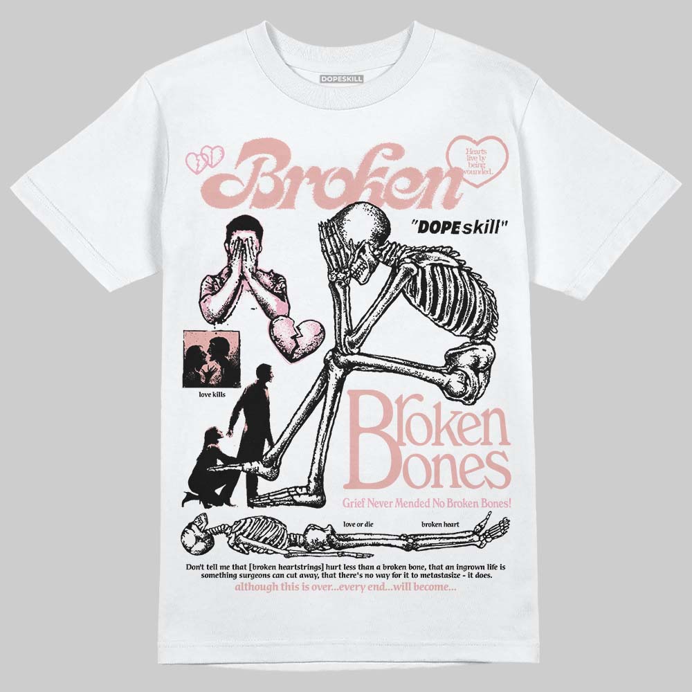 Rust Pink 1s 2025 DopeSkill T-Shirt Broken Bones Graphic