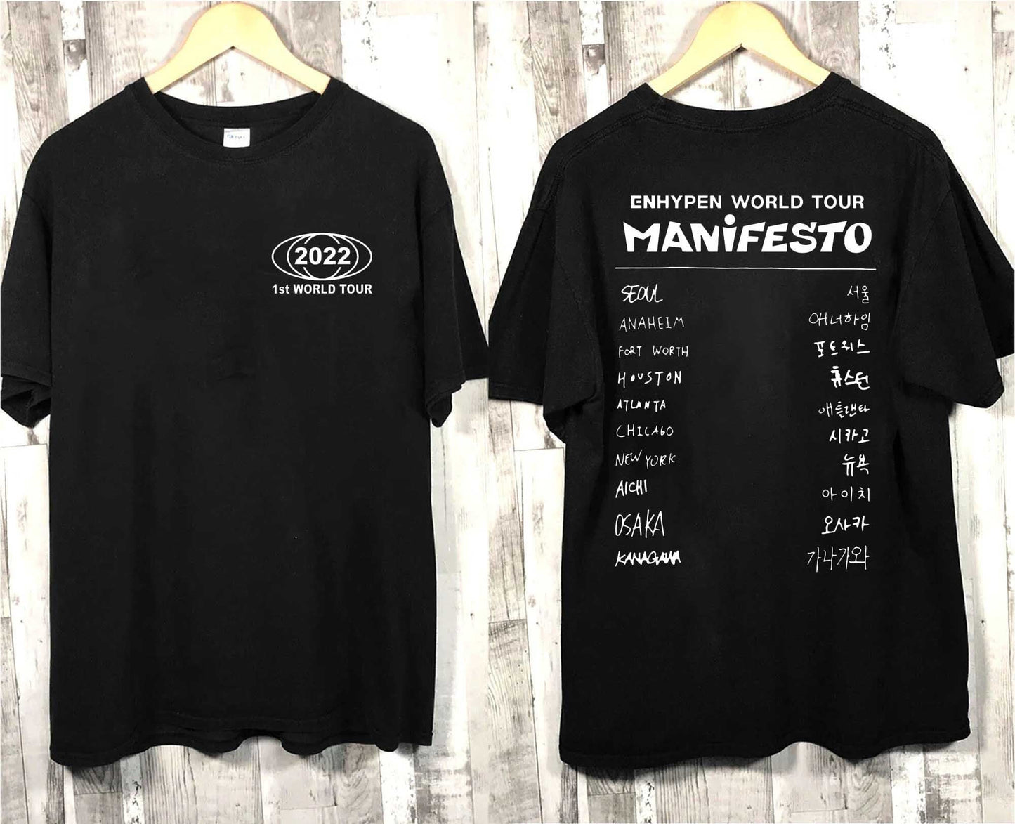 Enhypen Manifesto Shirt, Enhypen 2022 World Tour Shirt