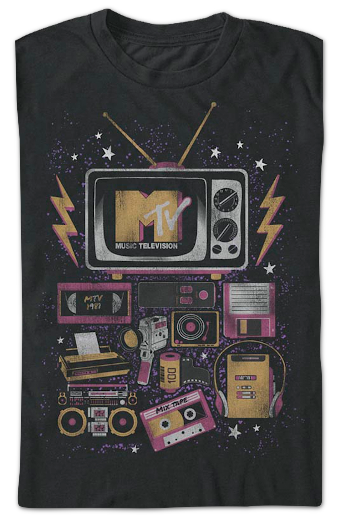 80s Electronics Collage MTV Shirt