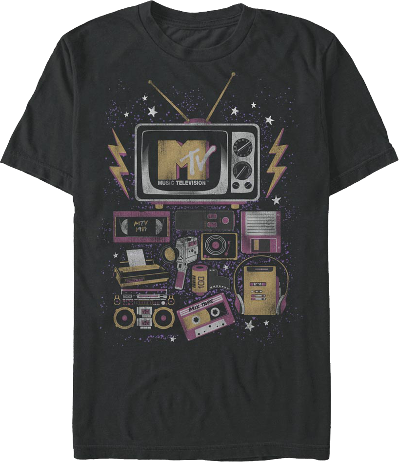 80s Electronics Collage MTV Shirt