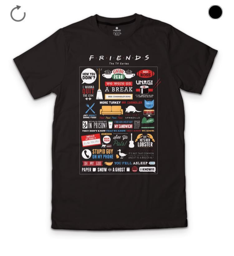 Friends Black Tee Style002
