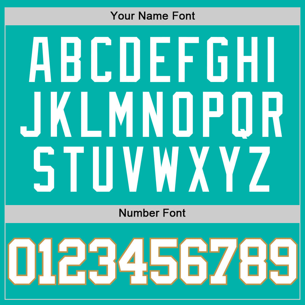 Custom Aqua White-Old Gold Authentic Basketball Jersey