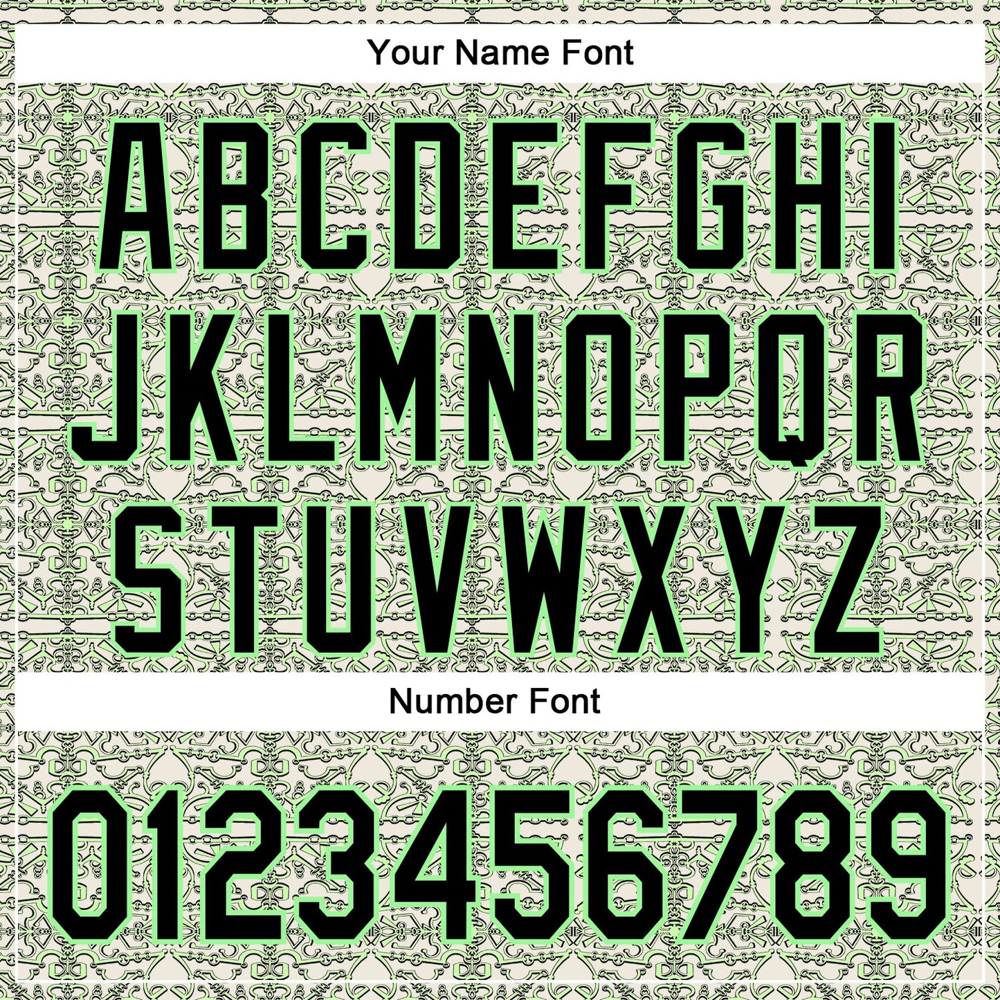 Custom Cream Black-Pea Green 3D KYLMAX HUBTUHAN Authentic Baseball Jersey