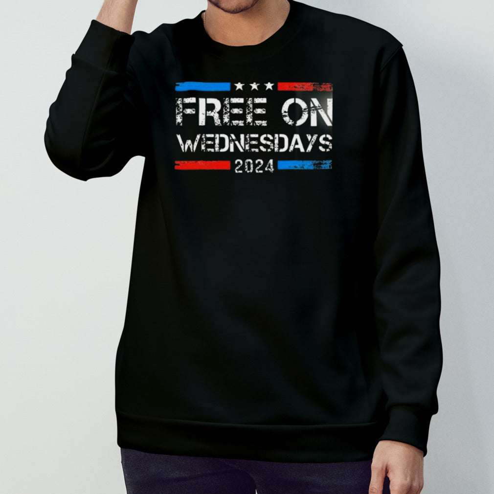 Biden Free On Wednesdays Us Flag 2024 shirt