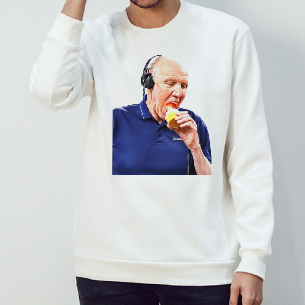 Bill Walton eating a cupcake shirt