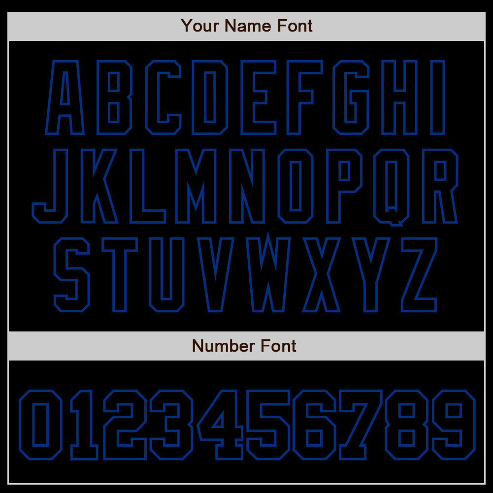 Custom Black Black-Royal Authentic Baseball Jersey