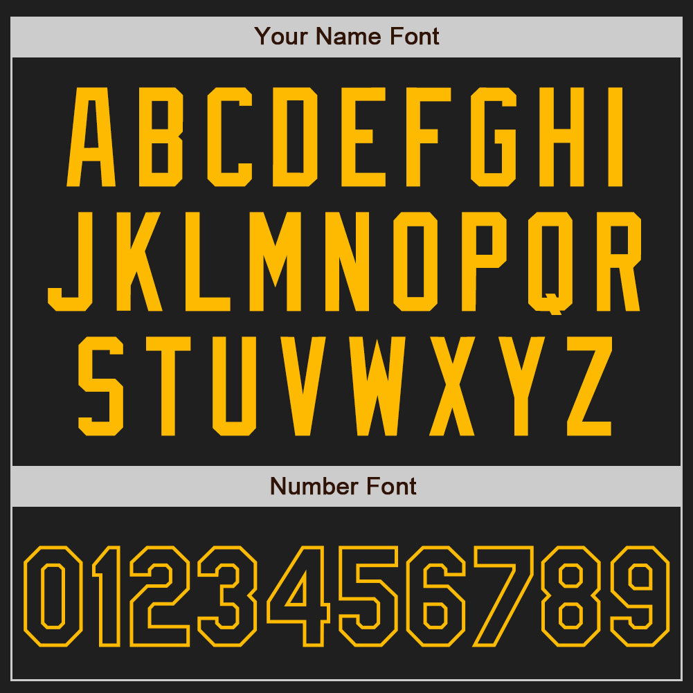 Custom Black Gold Pinstripe Black Authentic Baseball Jersey