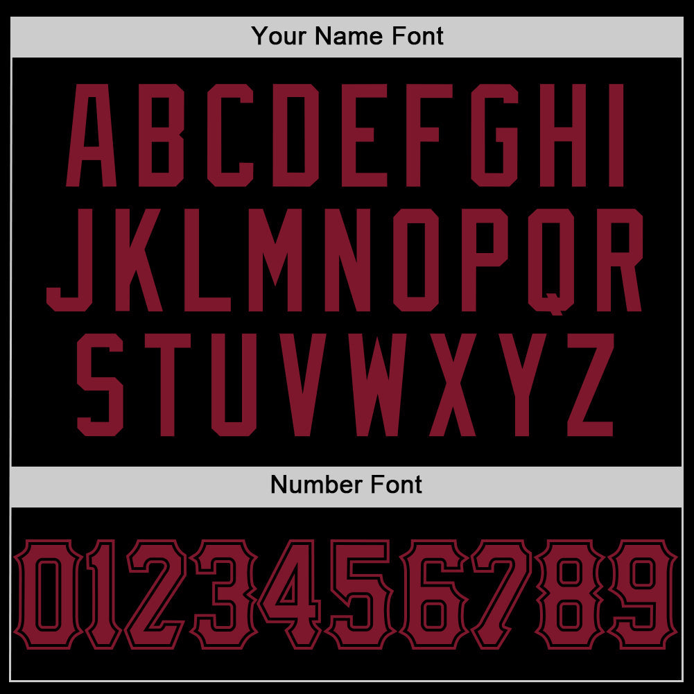 Custom Black Crimson Mesh Authentic Throwback Baseball Jersey