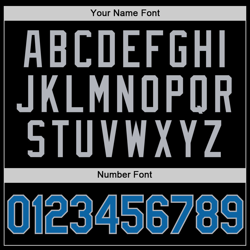 Custom Black Blue-Gray Authentic Throwback Basketball Jersey