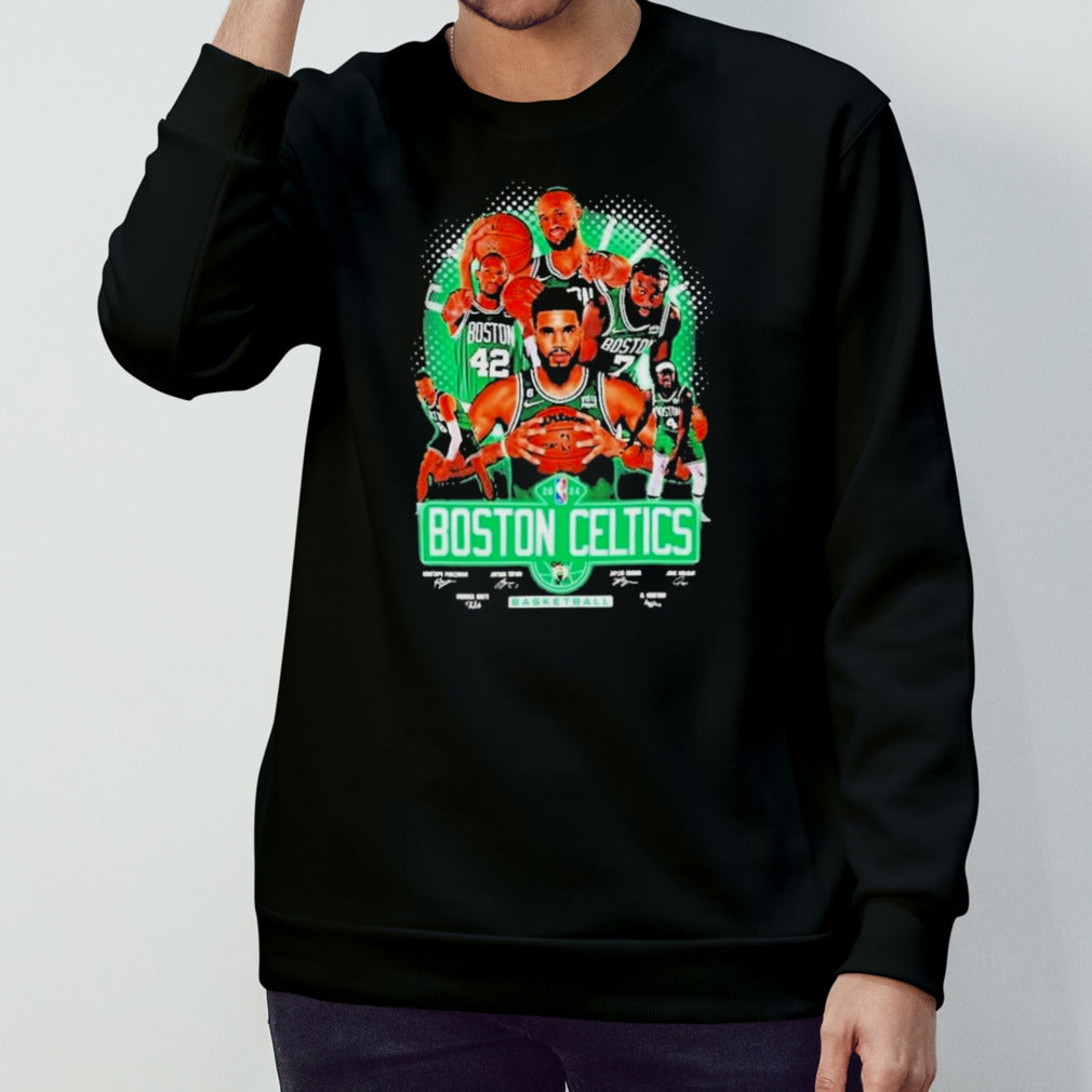 Boston Celtics 2024 NBA Basketball Team Signatures shirt