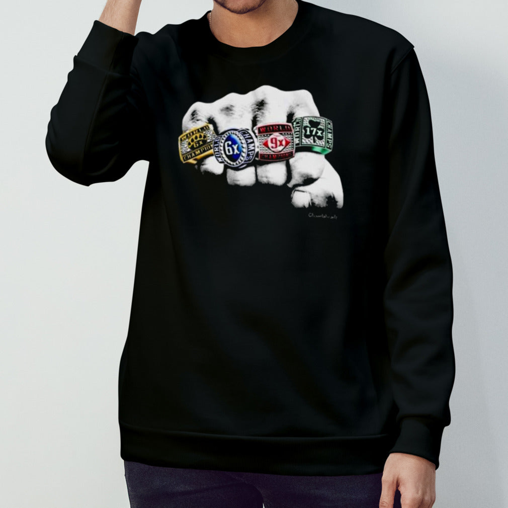 Boston Sports Teams Kiss The Rings Champions T-shirt