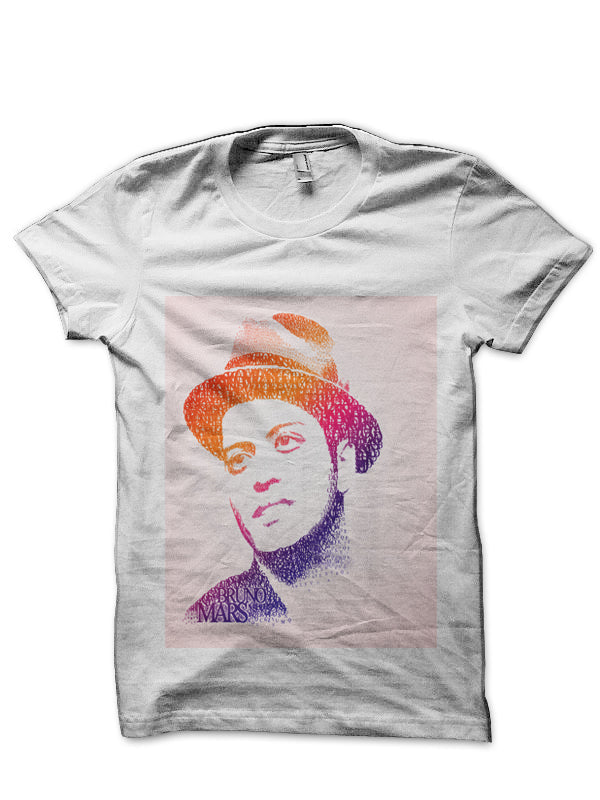 Bruno Mars White T-Shirt Style004
