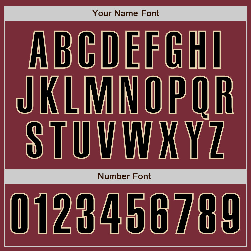 Custom Burgundy Black-City Cream Authentic Baseball Jersey