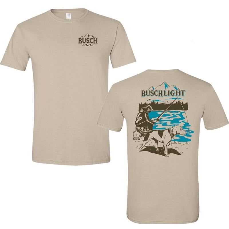 Bussch Lightt Man's Best Fishing Companion T-Shirt Drinking Shirt for men, women