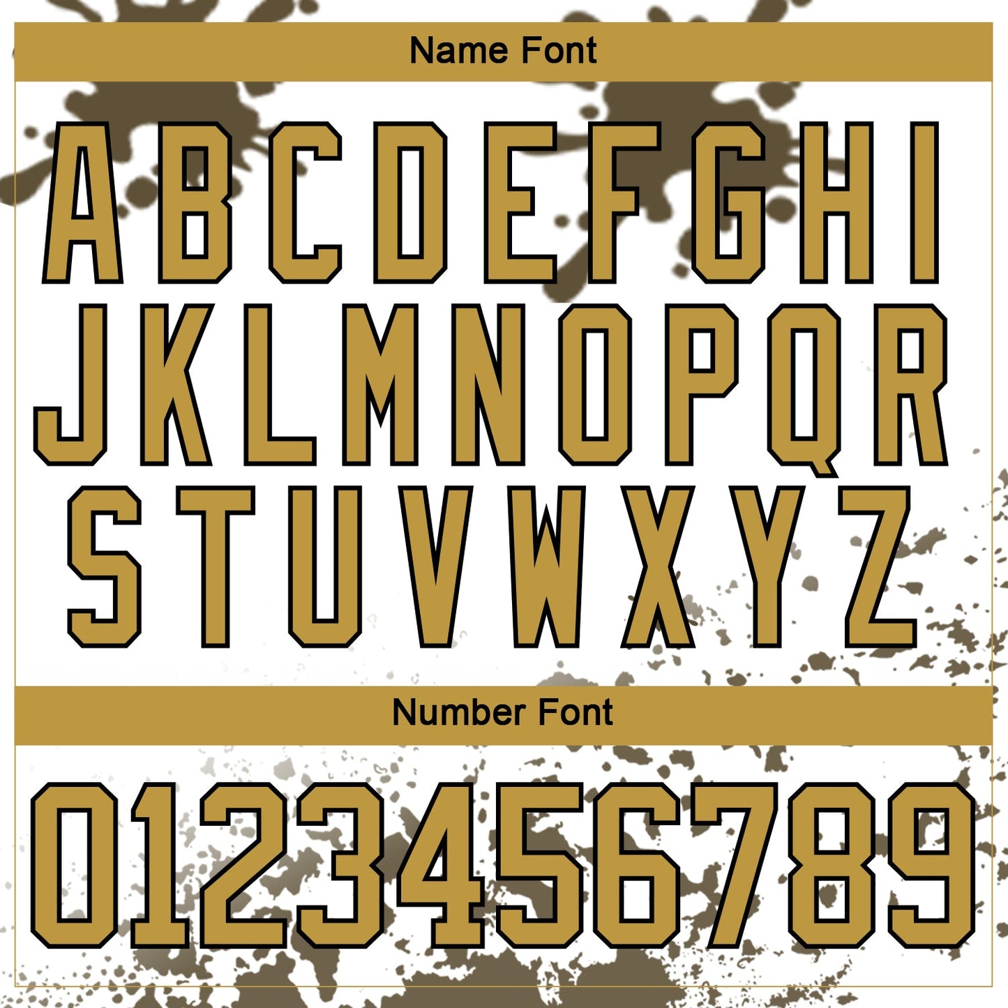 Custom Camo Old Gold Olive Black-White Splash Hockey Lace Neck Jersey