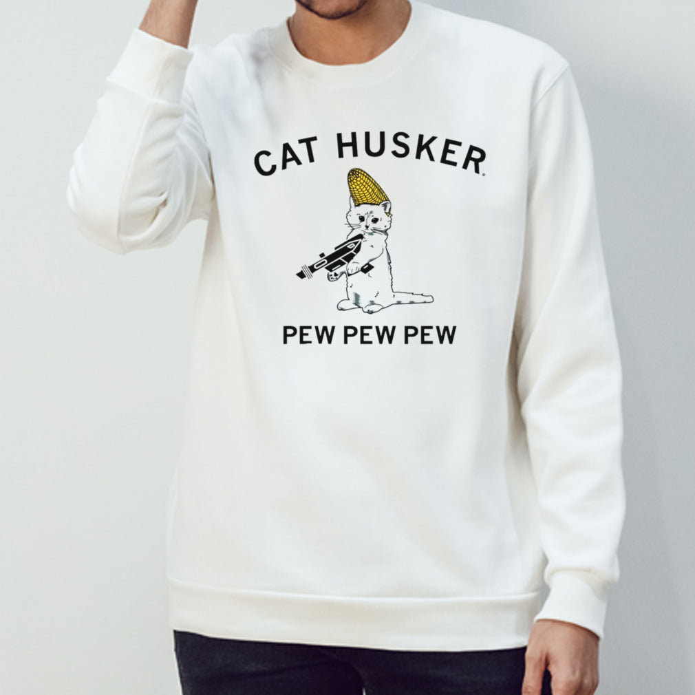 Cat husker pew pew pew shirt