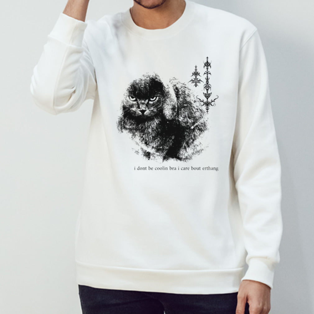 Cat i don’t be coolin bra i care bout erthang shirt