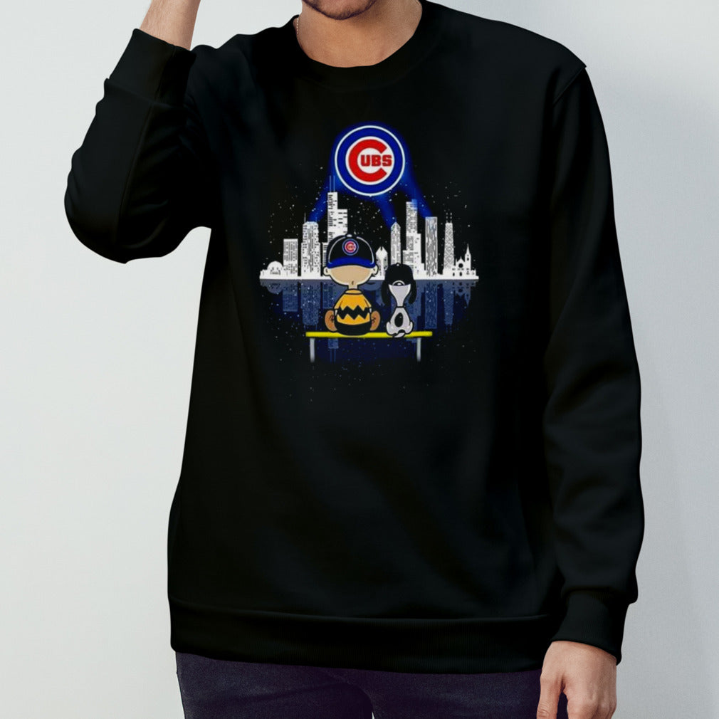 Charlie Brown And Snoopy Watching City Chicago Cubs 2024 Shirt