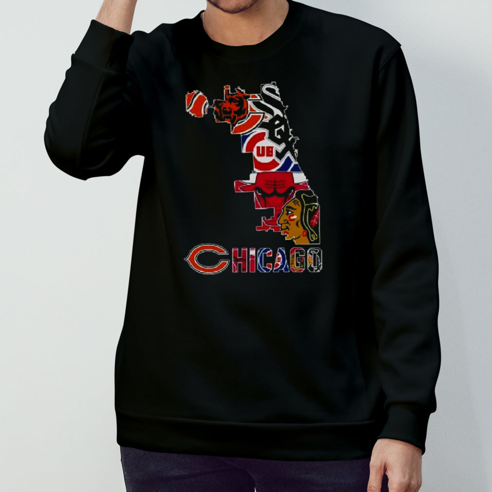 Chicago Map Sports Teams Logo shirt