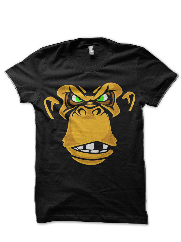 Crazy Monkey Black T-Shirt