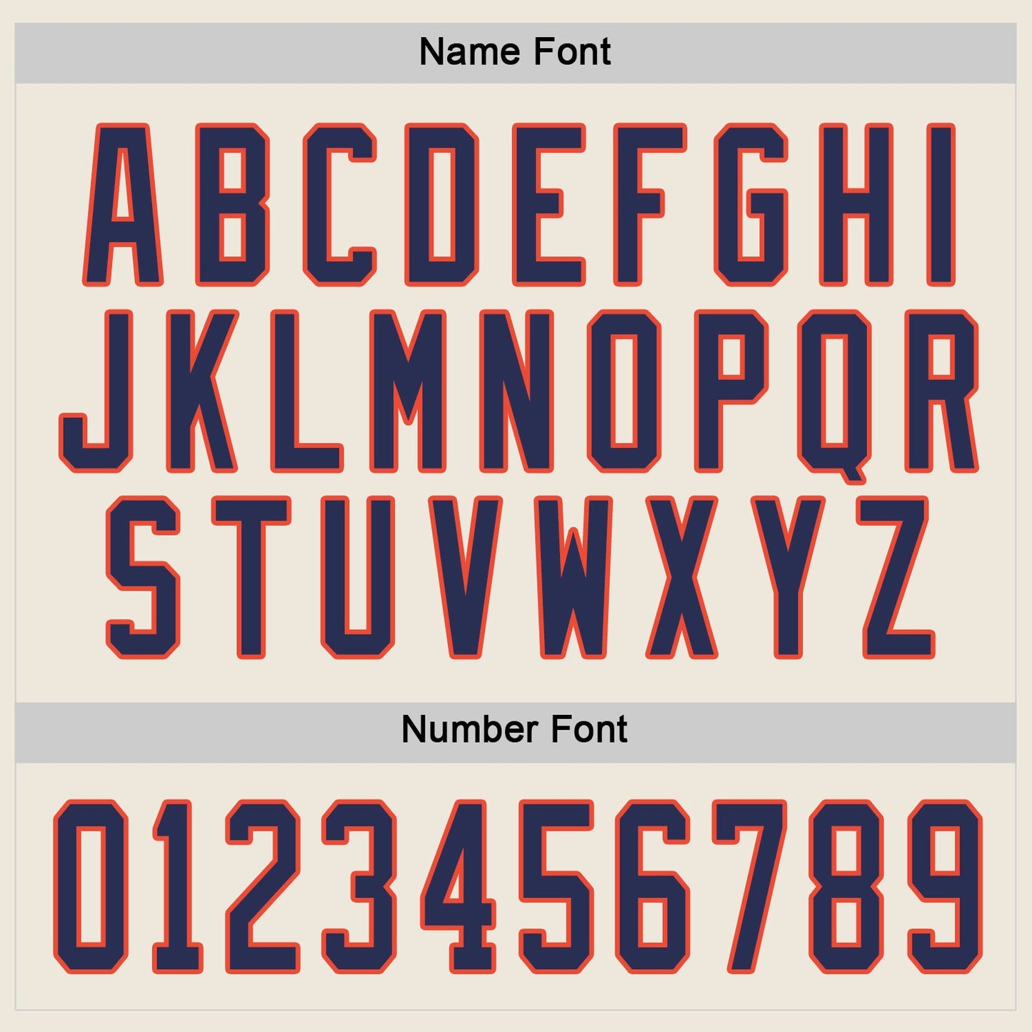 Custom Cream Navy-Orange Hockey Jersey