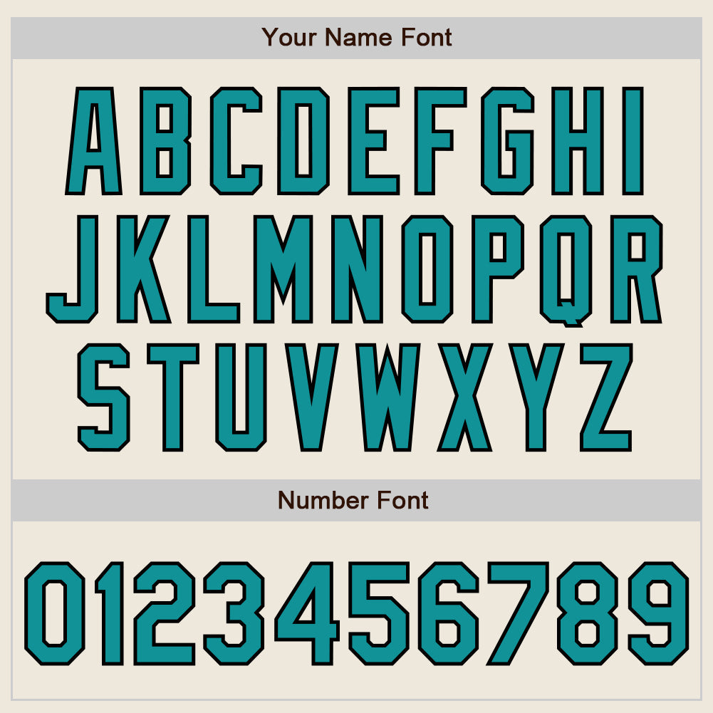 Custom Cream (Black Teal Pinstripe) Teal-Black Authentic Baseball Jersey