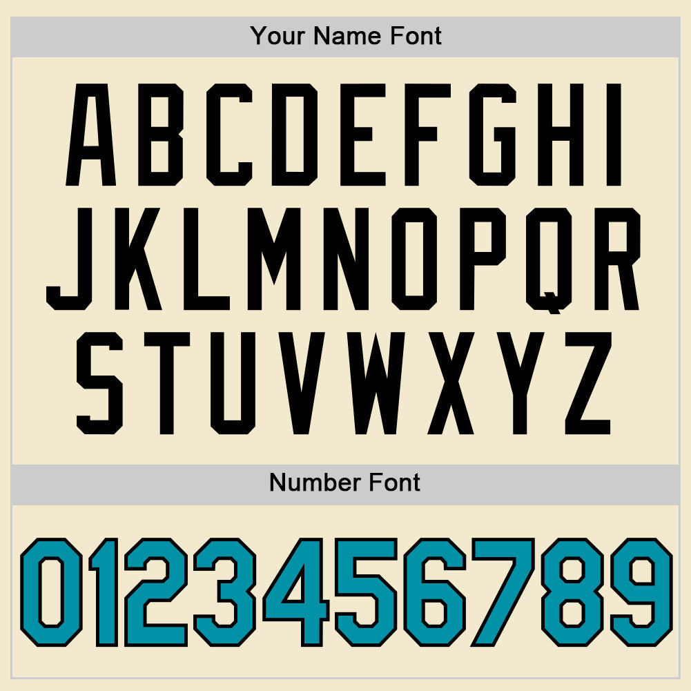 Custom Cream Teal-Black Authentic Throwback Baseball Jersey