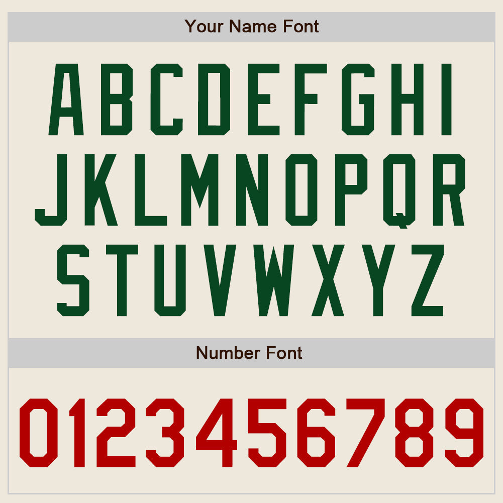 Custom Cream Red-Green Authentic Baseball Jersey