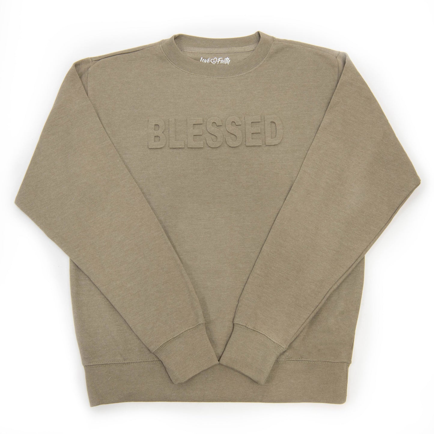Embellished Blessed Sweatshirt - Test-goflaus